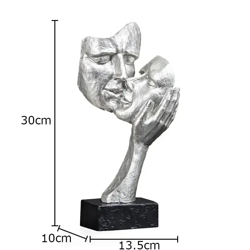 creative thinker silver & gold modern sculpture desk decor
