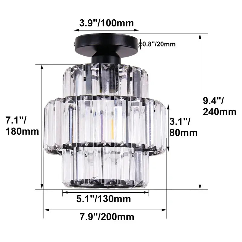 Modern crystal chandelier ceiling light living room pendant