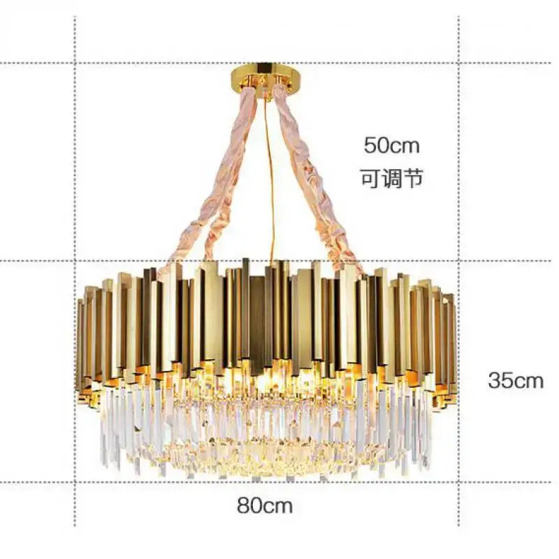 crystal chandelier gold brass and pink living room light