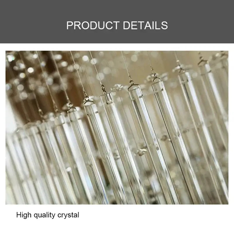 Modern multi tiered square crystal chandelier living room ceiling light