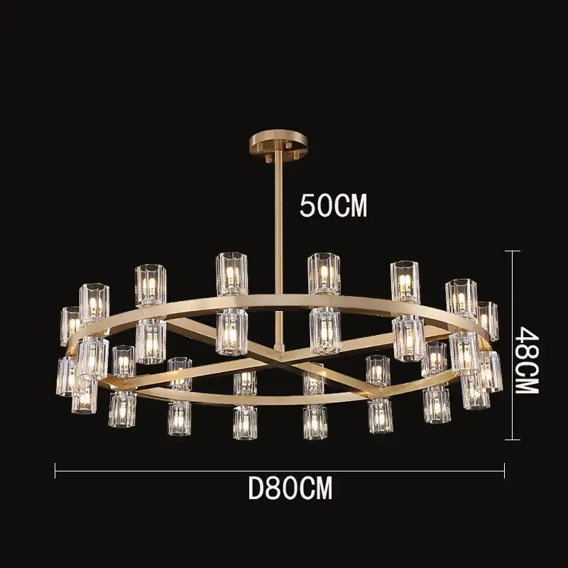 Modern gold crystal chandelier for living room dining room