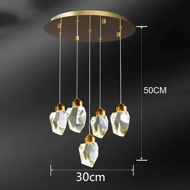 Modern gold crystal chandelier for dining room