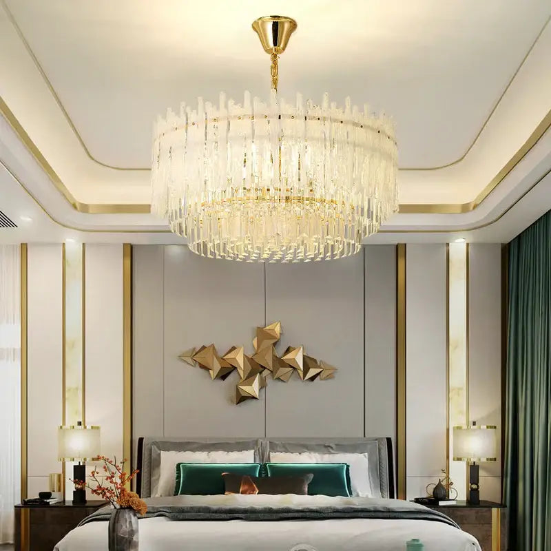 crystal glaze gold chandelier for dining room luxury crystal