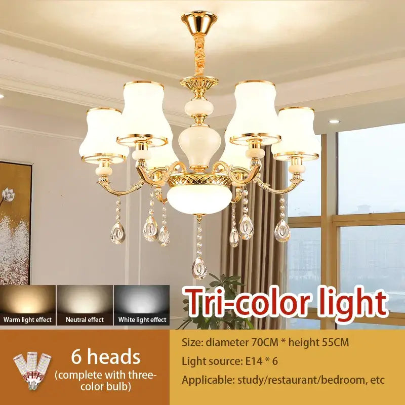 crystal led pendant gold frosted glass living room chandelier