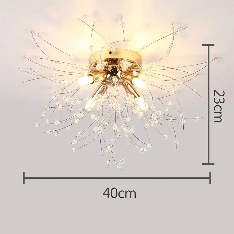 dandelion crystal led ceiling light for living room