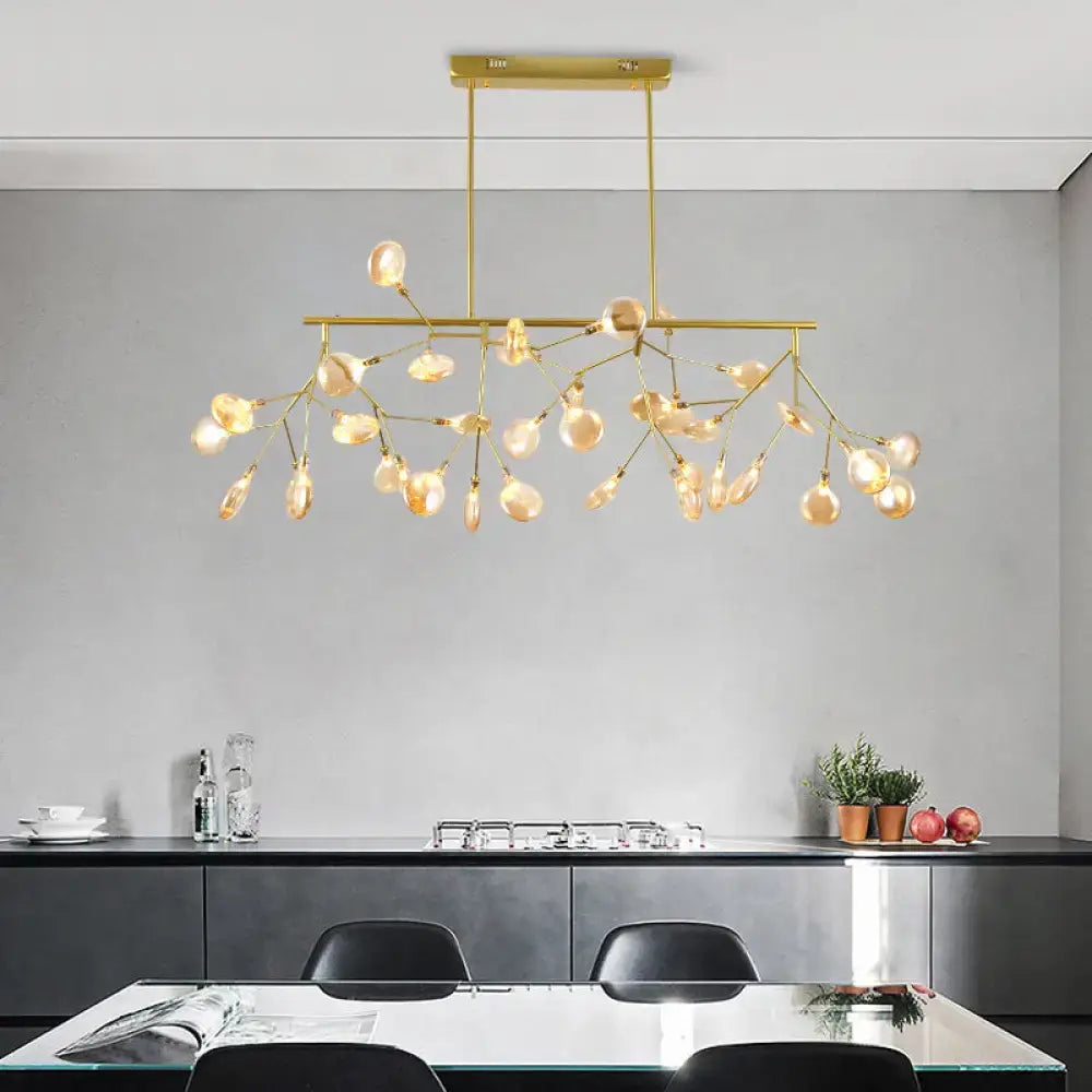 Postmodern gold firefly island pendant dining room metal chandelier