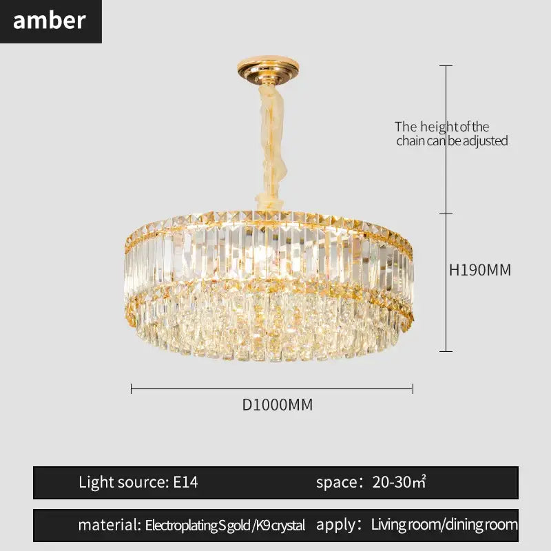 french crystal chandelier living room gold two tier light