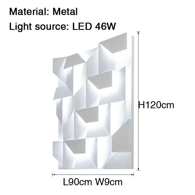 geometric art white wall lamp for bedroom living room