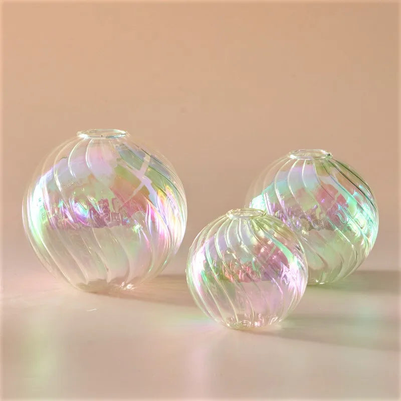 DecorBites™ Glass Ball Vases Set for Home Decor