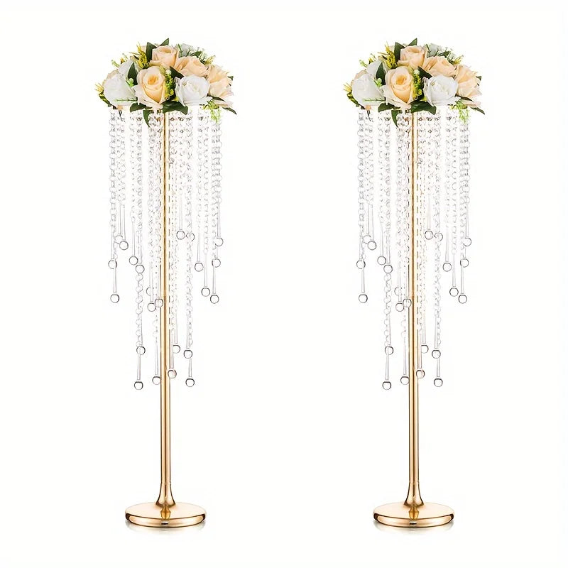 DecorBites™ Gold Metal Vases Set, Elegant 29.6" Height
