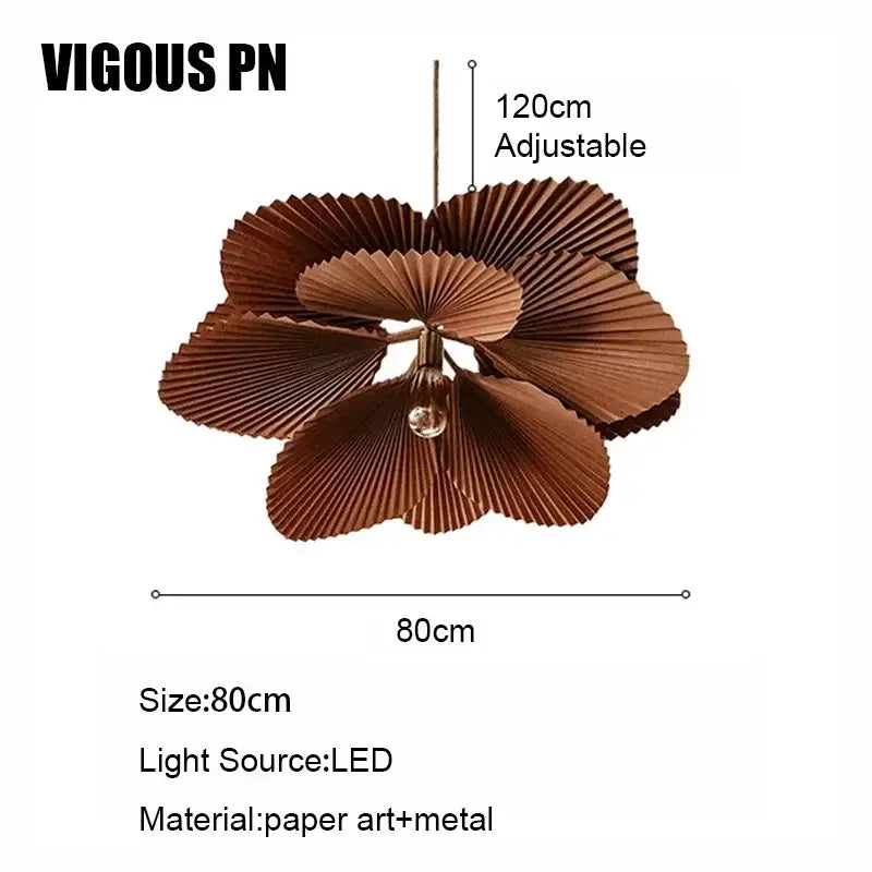 handmade floral chandelier brown wooden dining room light
