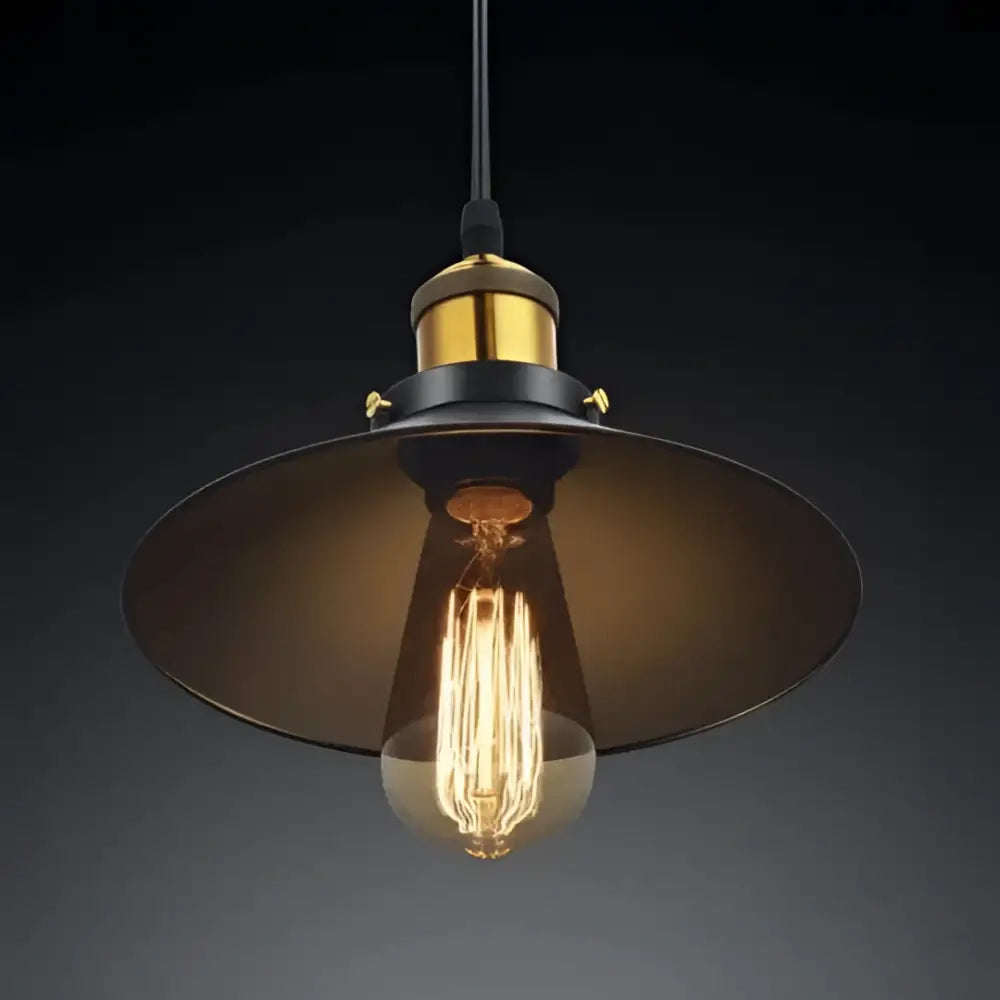 Industrial black & brass pendant light kitchen industrial pendant