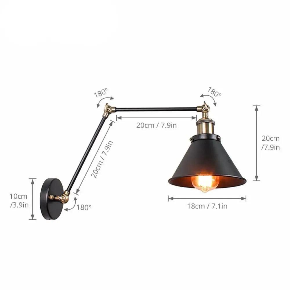 DecorBites™ Industrial Plug In Wall Sconce