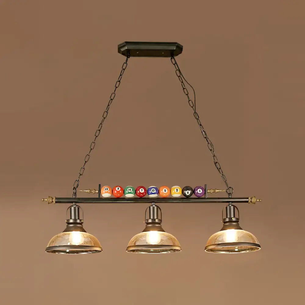 Industrial style black metal billiard light dining room pendant