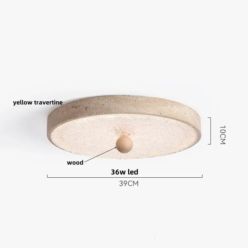 Modern white stone led ceiling light bedroom warm diffused glow