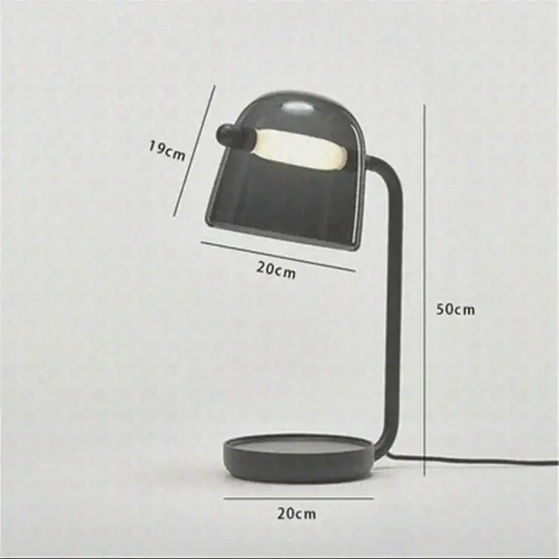 Modern curved black led glass floor lamp living room lighting