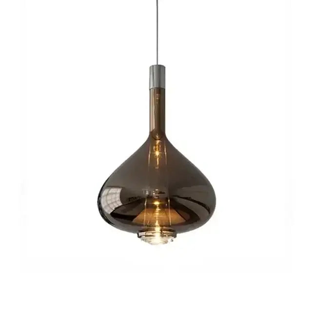 Modern amber & clear led glass pendant lamp kitchen lighting