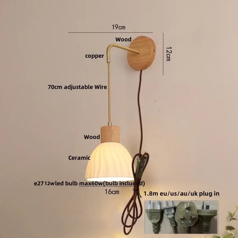 Modern gold flower led glass wall lamp for bedroom luxury decor