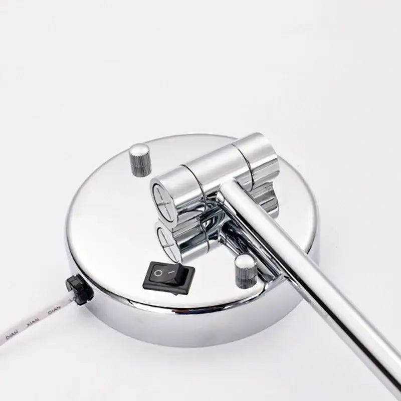 Silver led makeup mirror wall mounted magnifying bathroom mirror