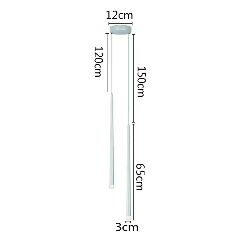 Minimalist black & white led pendant lamp for bedroom dining room