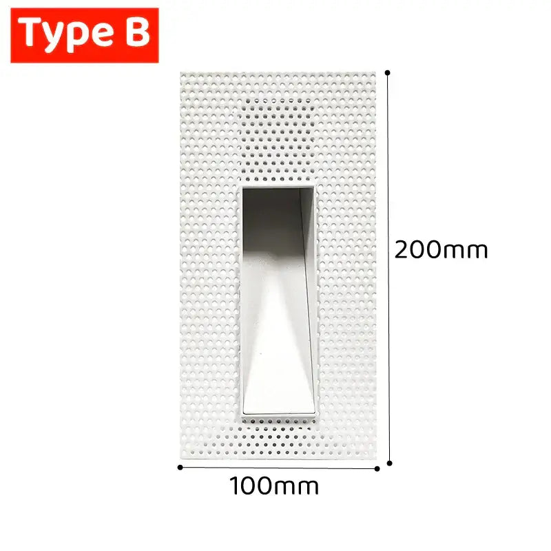 Modern silver square motion sensor wall lamp bedroom decor light