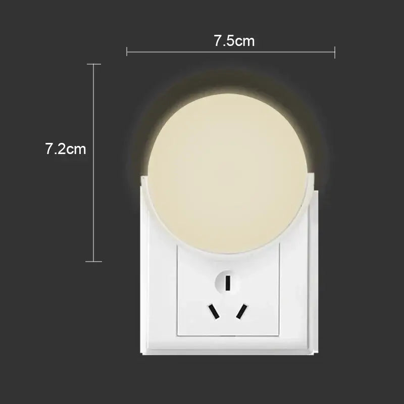 Modern circular white led night light bedroom wall lamp