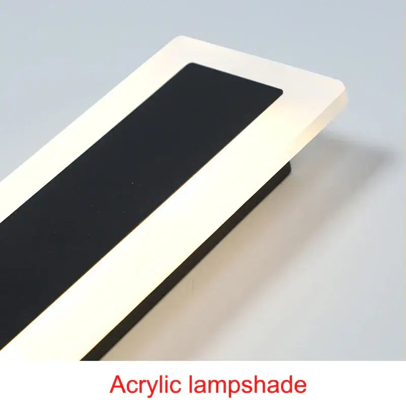Modern minimalist black led outdoor wall light porch garden lamp