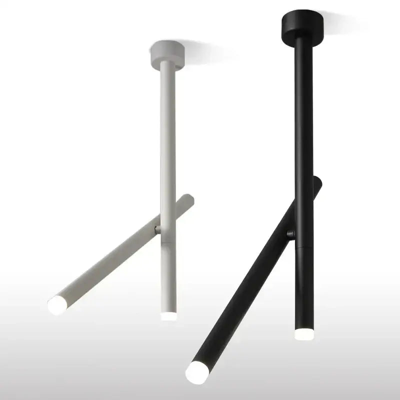Minimalist black intersecting led pendant light for dining room