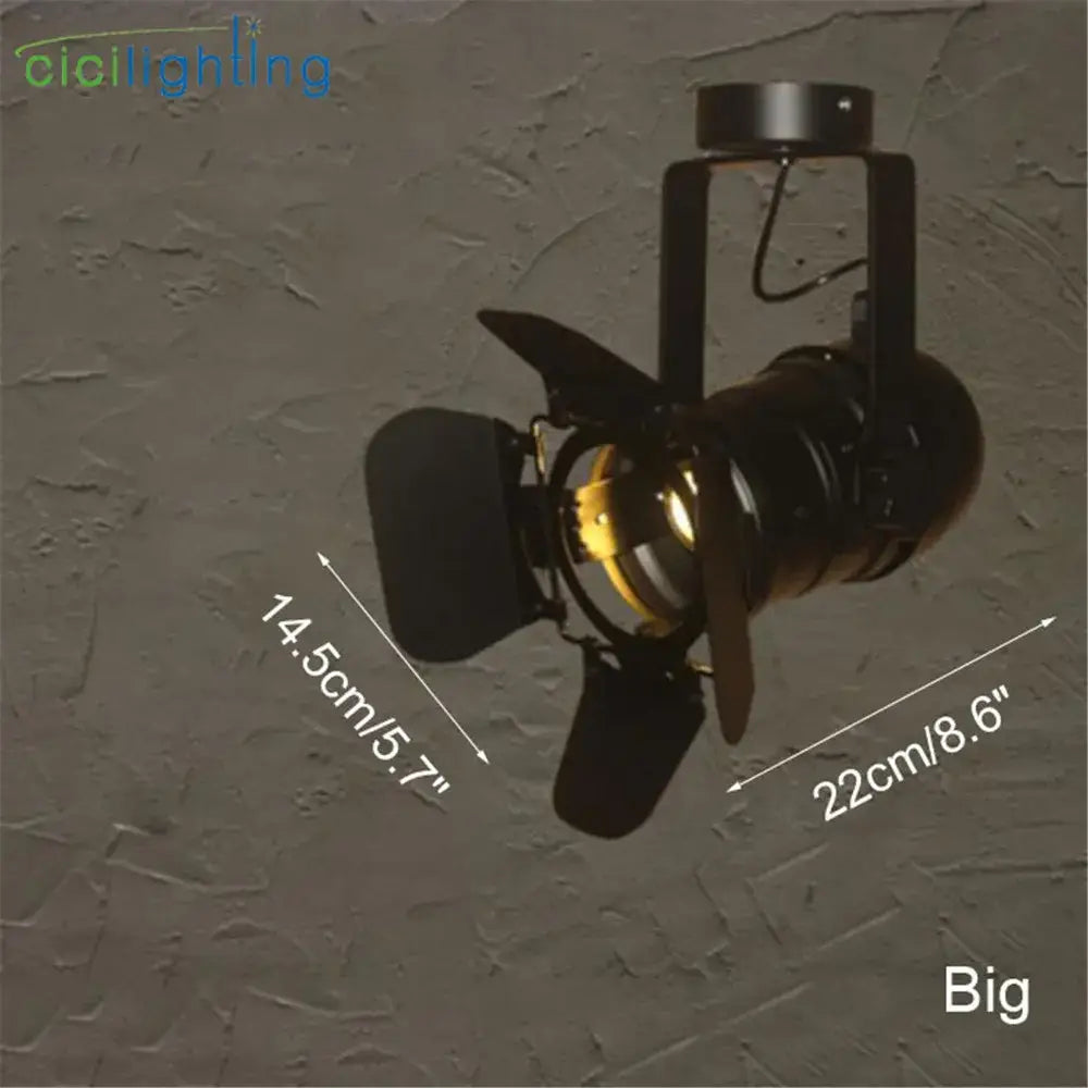 Industrial black metal surface mount spotlights living room barn door