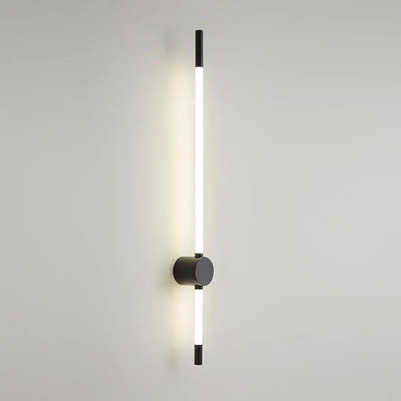 Modern black & gold led tube wall lights bedroom sconce