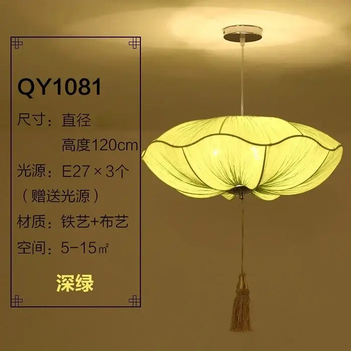Handmade red orange & yellow lotus leaf lantern pendant light kitchen