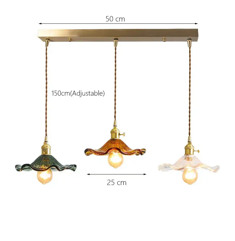 Modern green lotus leaf pendant light for dining room