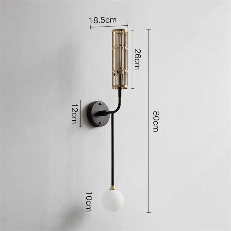 DecorBites™ Modern LED Wall Sconce with Gold Accents