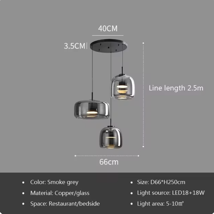 DecorBites™ Moroccan Amber Modern Nordic Pendant Light