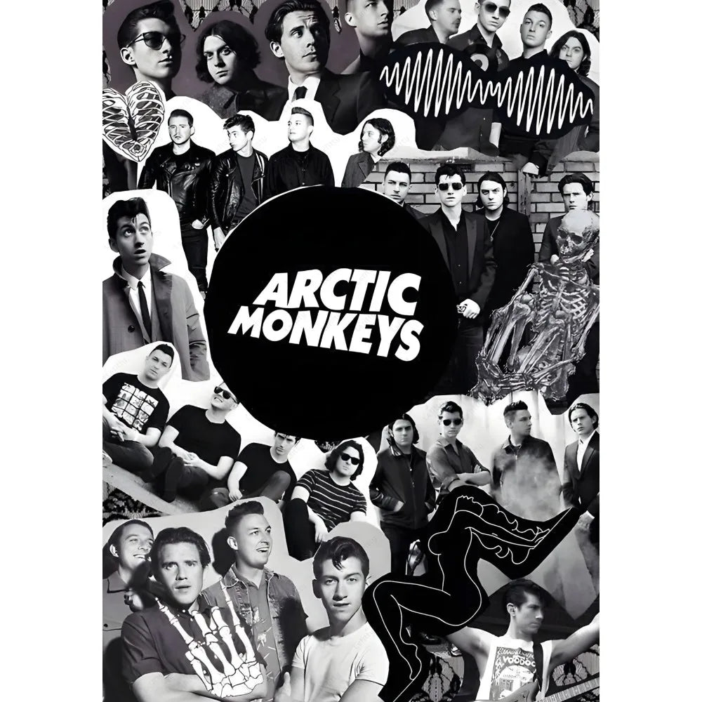 Retro arctic monkeys wall art set – bedroom vintage music posters