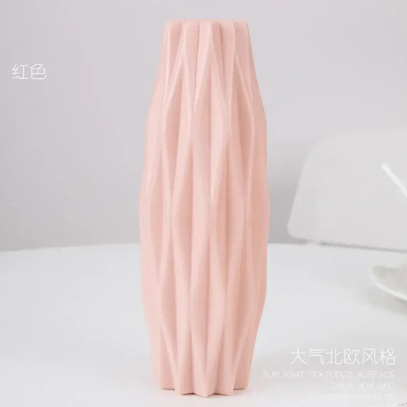 Pastel geometric plastic flower vase for living room decor