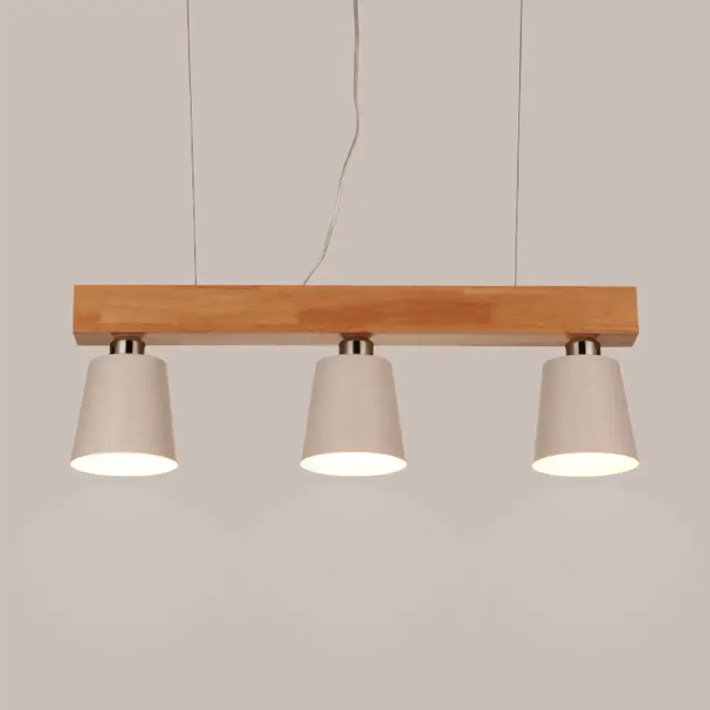 Modern wood and black 3 light dining room pendant e26 e27 base