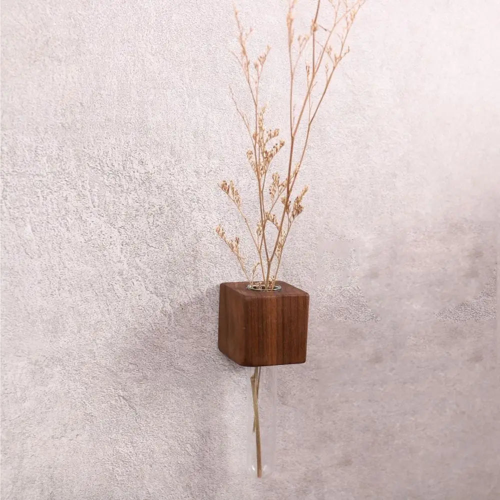 DecorBites™ Wooden Magnetic Test Tube Vase for DIY Flower Arrangement