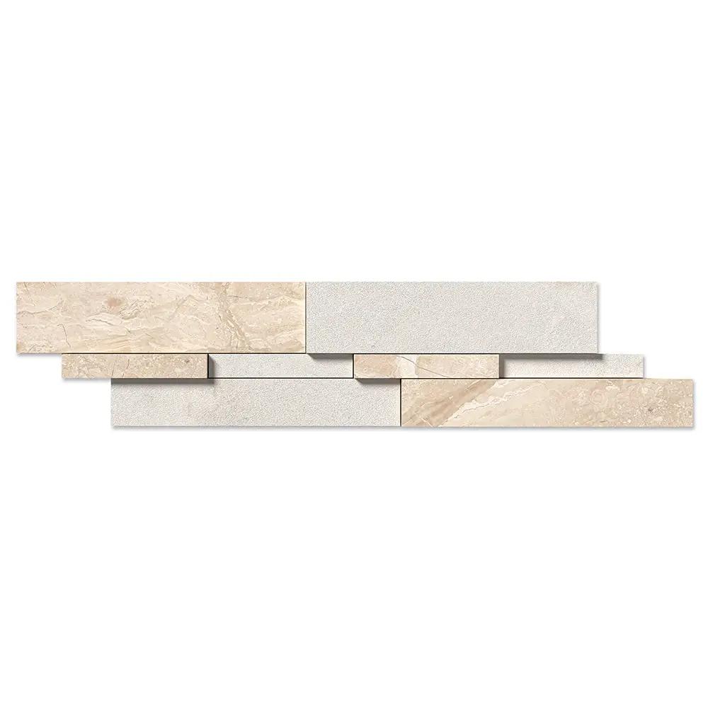 Royal Beige Honed Marble Accent Tiles New Elevation Pattern