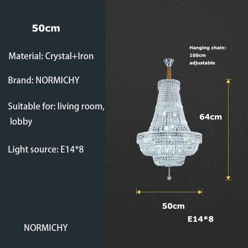 Elegant gold & chrome k9 crystal chandelier for dining room