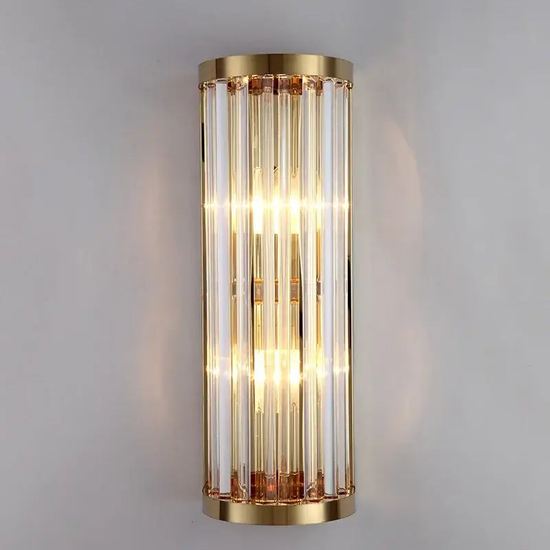 Elegant gold crystal wall lamp living room sconce