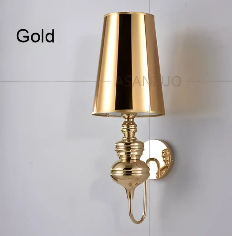 Elegant metallic guards wall lamps set for bedroom