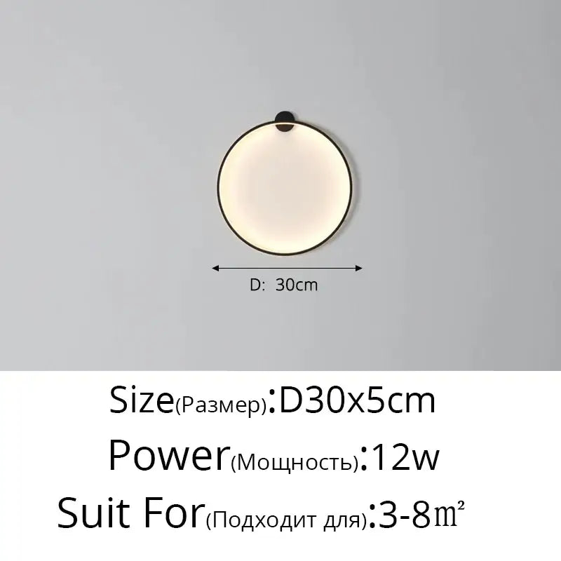 Elegant round gold wall sconces for bedroom indoor lighting
