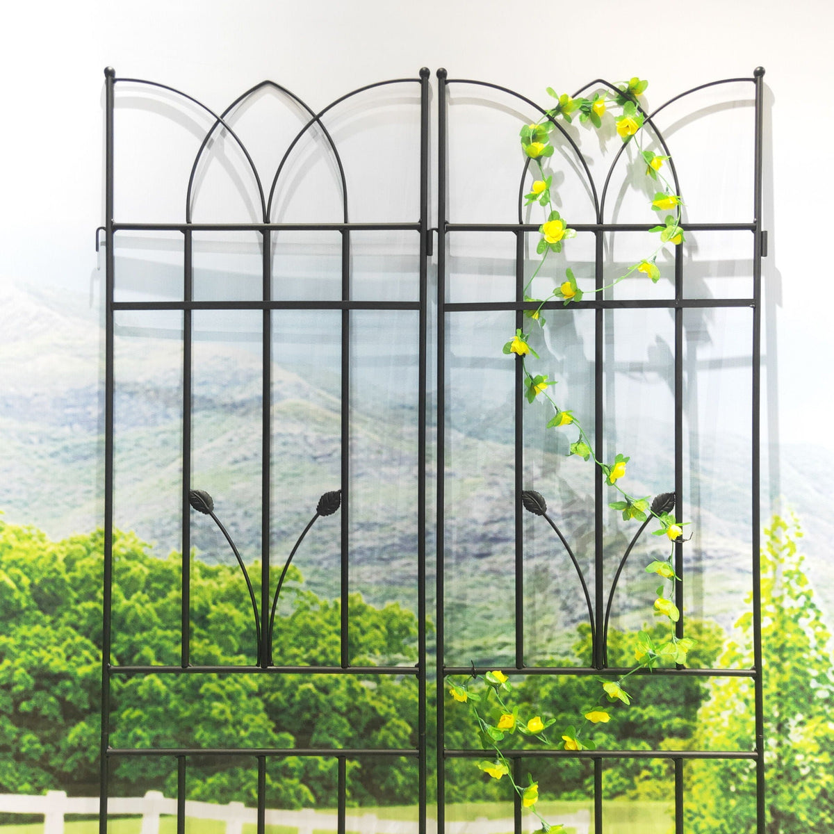 Metal Garden Trellis Rustproof For Climbing Plants Outdoor Flower Support