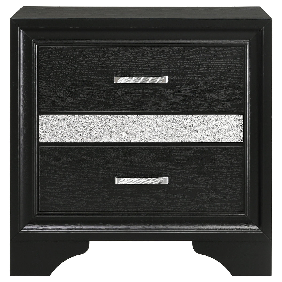 Miranda 3-drawer Nightstand Bedside Table Black