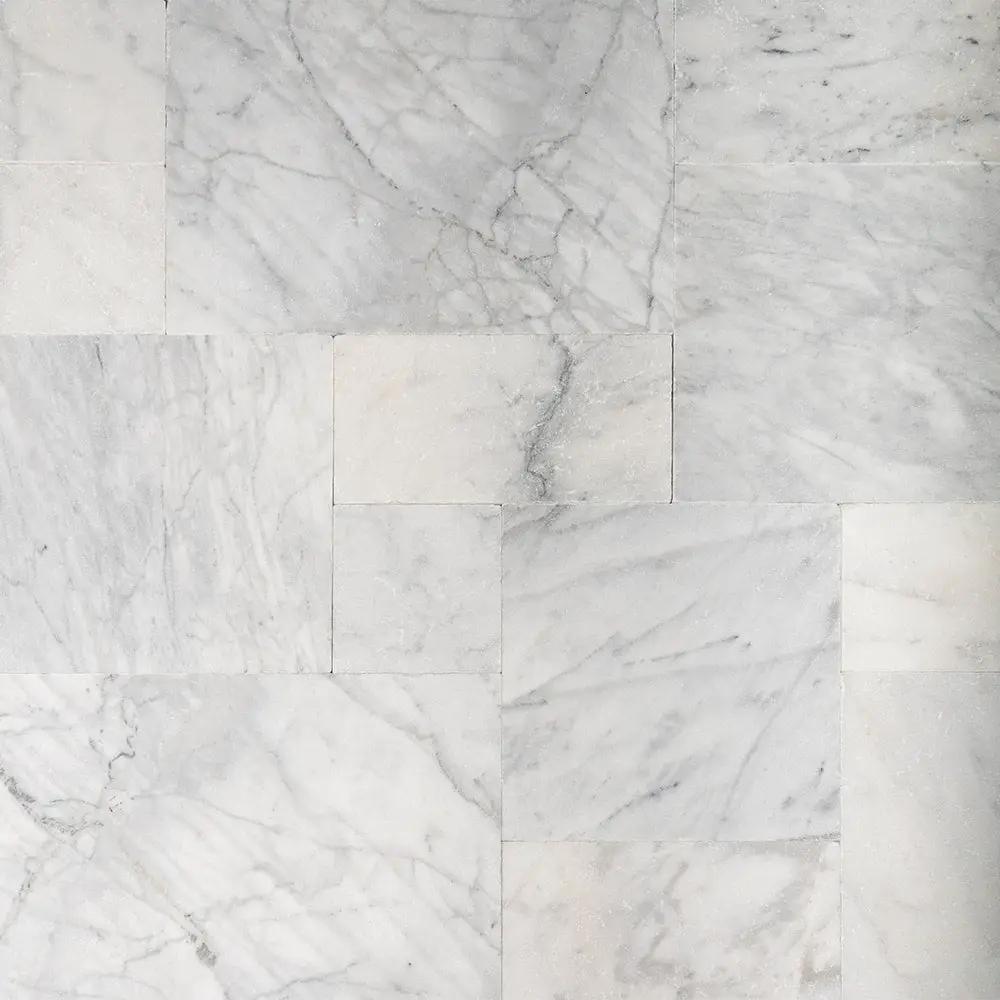 Fantasia Blanca Tumbled French Pattern Marble Pavers Various
