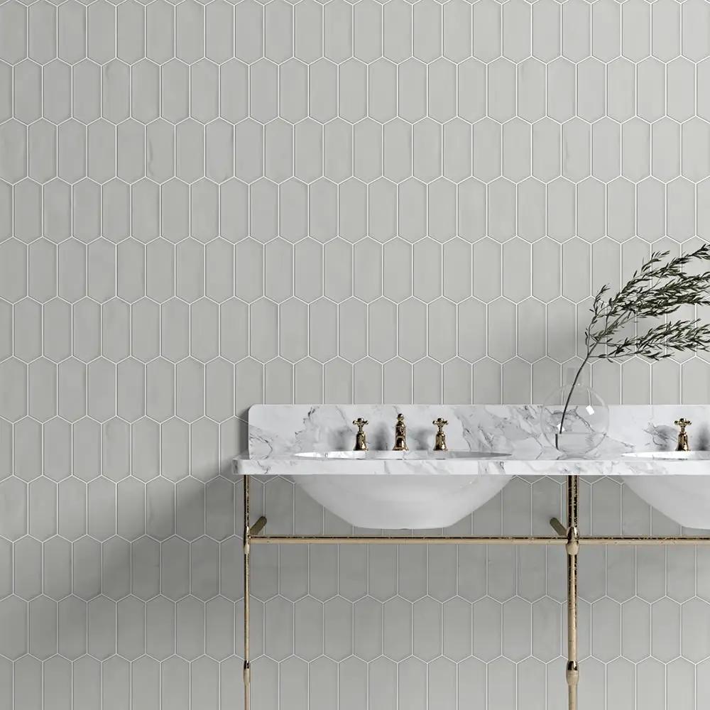 Pebble Glossy Picket Ceramic Tiles 3x6