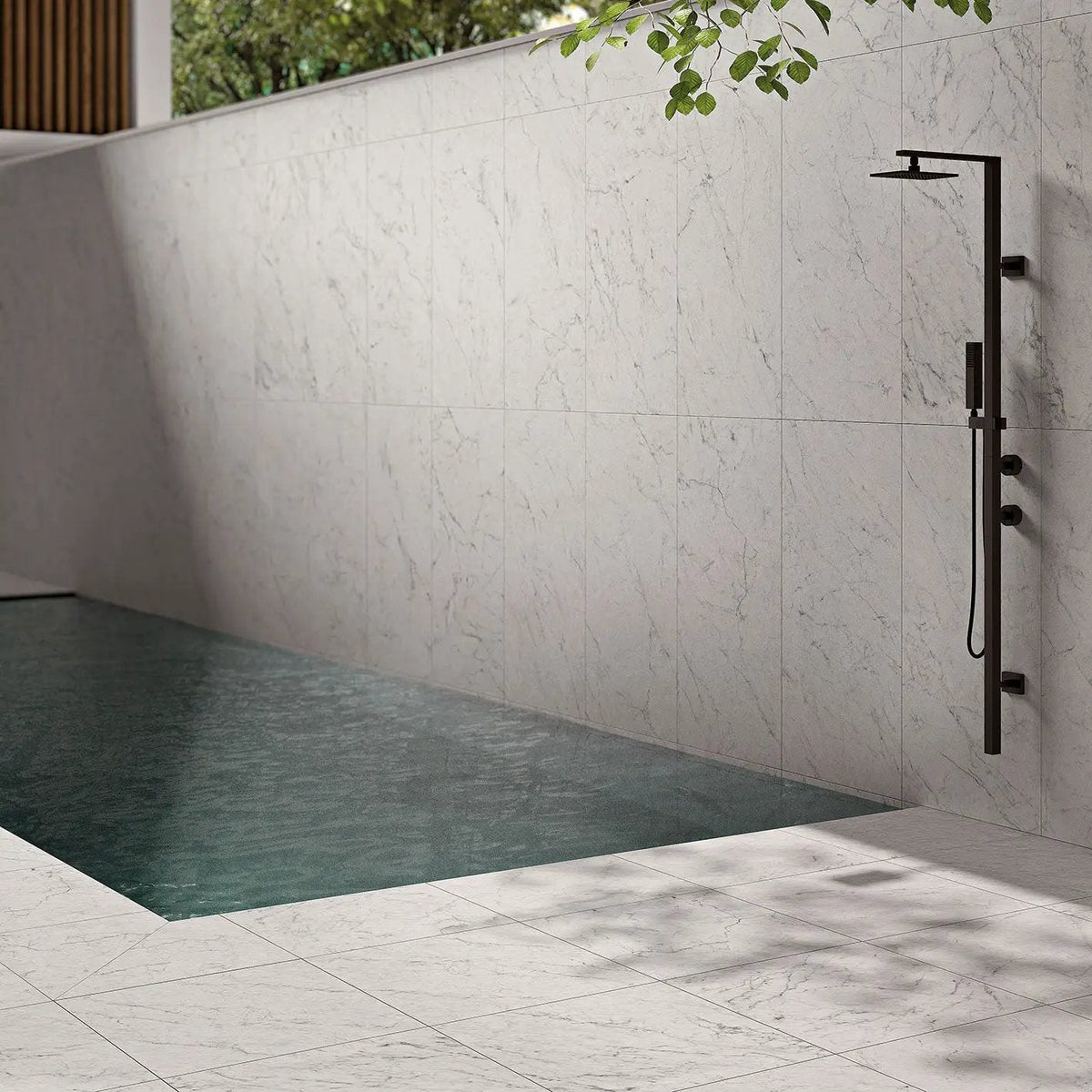 Frontier20 Michelangelo Extra White Marble Look Porcelain Pavers 24x24