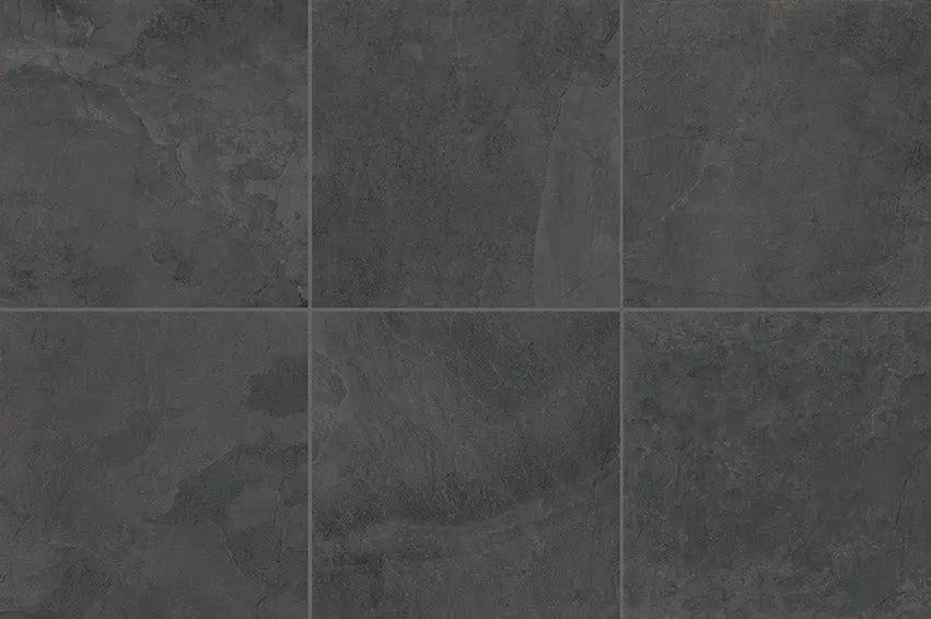 Frontier20 Vintage Slab L Shape Mitered Edge Slate Look Porcelain Moldings 12x24