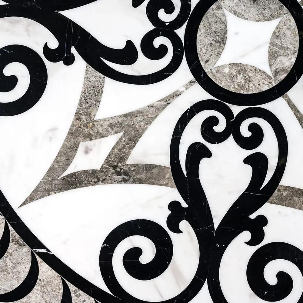 Galicia Multi Finish Round Marble Medallions 48x48